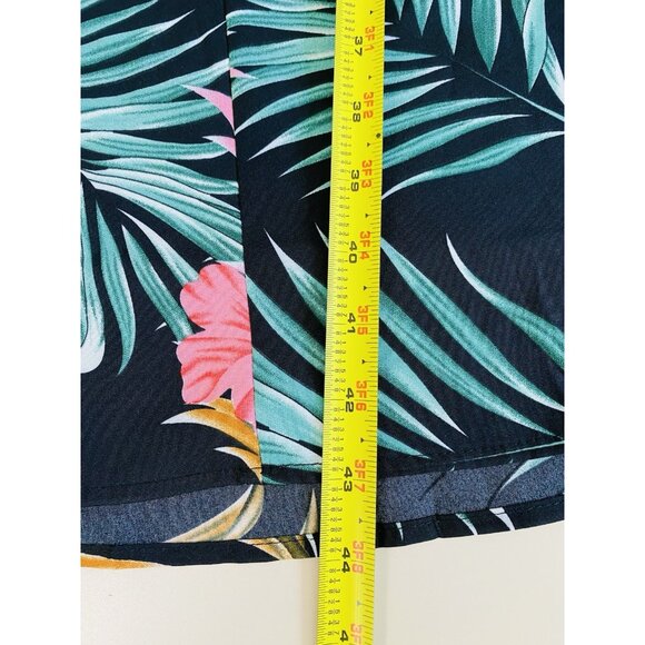 Shein Curve Women's Size 0XL Sleeveless Midi Dress Tropical Print Aloha Sundress - Picture 8 of 8